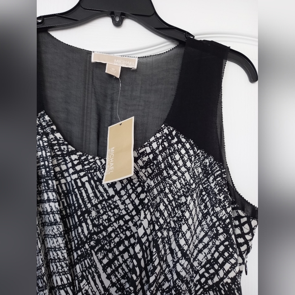 NWT Michael Kors white black dress size 10 - Picture 4 of 5